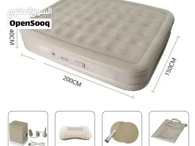 سرير هوائي مزدوج مع مضخة ذكية وملحقاته (مريح جداً للرحلات والضيوف) - Double air mattress with smart
