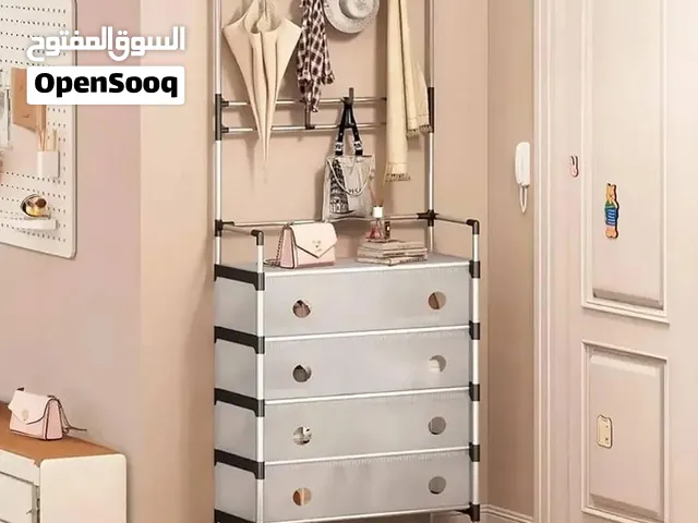 جزامة أدراج مع شماعة ملابس وشنط – 2 في 1