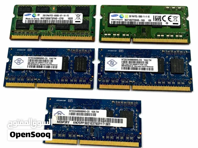 5 Laptop DDR3 Rams for sale للبيع رامات