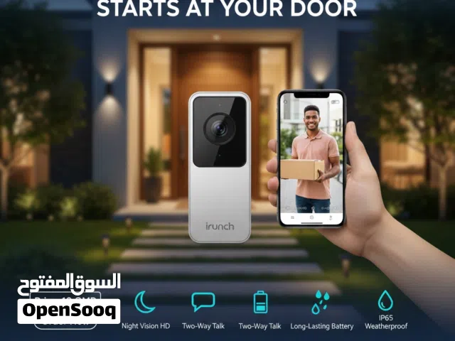 اطمئن على أمان بيتك وعيالك مع جرس الباب الذكي بالفيديو M21 من سكن تك (sakn.tech)!