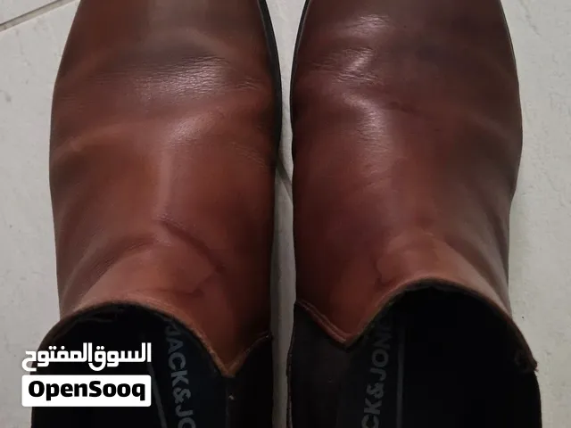 Jack & Jones Brown Leather Chelsea Boots