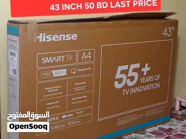 new tv with 5 mnth warranty hisance 43 inch 50 bd Last msg wts ap