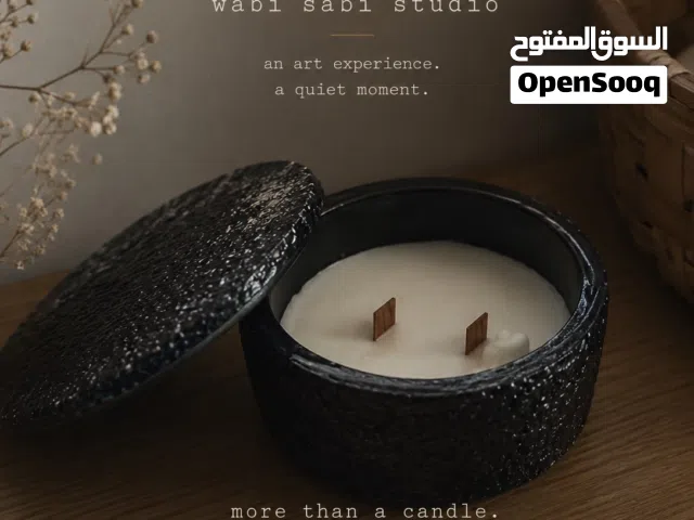 شمعه مصنوعه يدويا ، handcrafted candle ,art