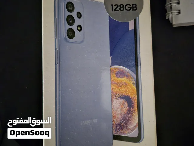 samsung A23 مستعمل استعمال خفيف مش مفتوح او مبدل اي قطع مع كرتونته الاصلية
