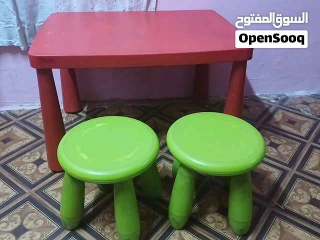Kids Study table (IKEA) with 2 Stool small size.