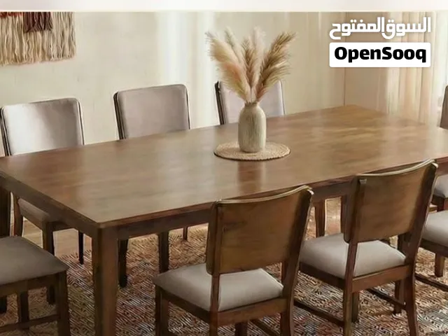 طاولة طعام خشب ماهوقني مع عشرة كراسي لعشرة اشخاص