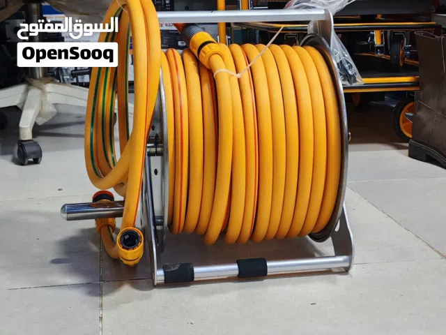 هوز بيب رولة الرولة حديدية اصلية انبوب طويل 50 متر مع وصلات ومسدس صغير بلاستيك طية حديد