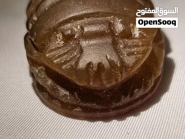 � جعران مصري قديم من العقيق الطبيعي – خنوم نخت – الأسرة الثانية عشرة