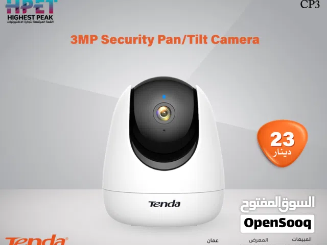 كاميرا مراقبة متحركة Tenda CP3 – دقة 1080P ورؤية 360 درجة!
