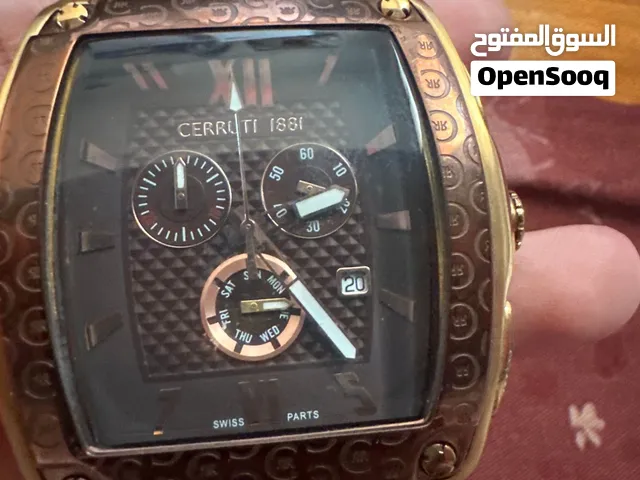 ساعة Cerruti 1881 كرونوغراف إيطالية فاخرة ذهبي حالة ممتازة