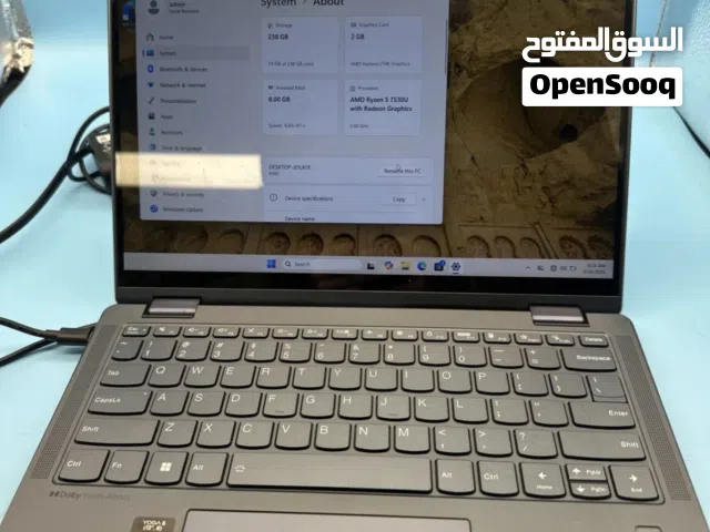 Lenovo Yoga 6 13ABR8  Ryzen 5 7530U  شاشة لمس قابلة للدوران