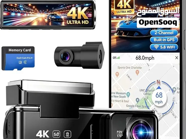 داش كام للسيارة 4K أمامية + FHD خلفية