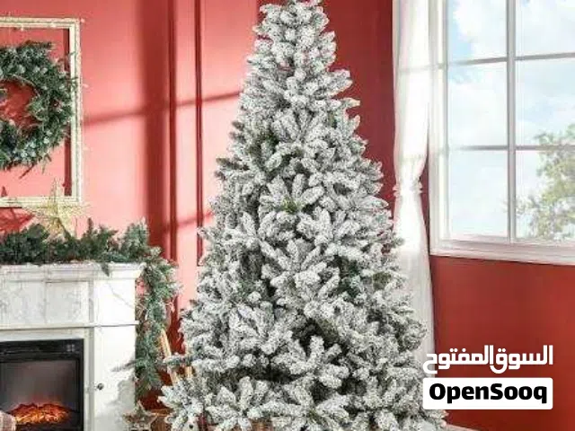 شجرة  كريسماس ثلجية صناعي 270 سم كبيرة ثقيلة كثيفة Snow Flocked 270 cm   artificial Christmas tree