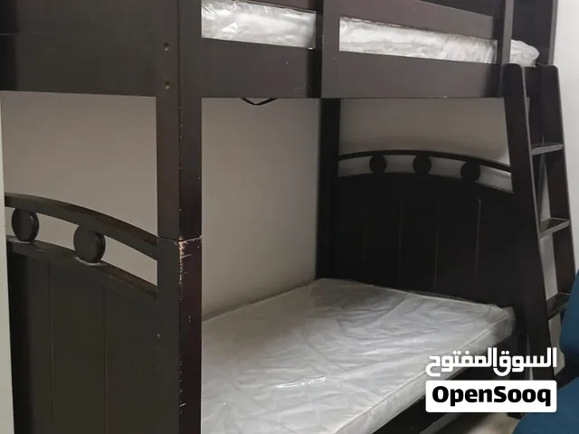 سرير طابقين لون بني فرش جديد