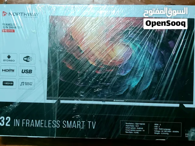 Northway 32-inch frameless Android smart TV for sale.32-inch, good picture & sound, Wi-Fi, HDMI, USB