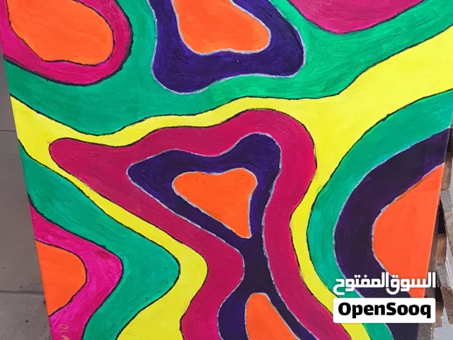 لوحه فنيه كانفاس مرسومه باليد لديكور