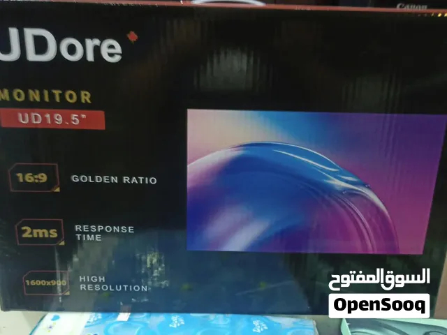 شاشة كمبيوتر جديدة بحجم 19 ونص و75 هيرتز مدخل hdmi & vga