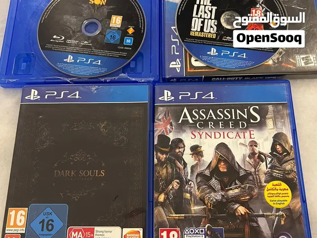 4 أشرطة PS4 أصلية ونظيفة للبيع – بسعر ممتاز