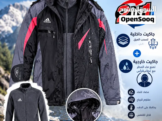 جاكيت adidas سبور رجالي 2in1 قياس 2XL بسعر 80$