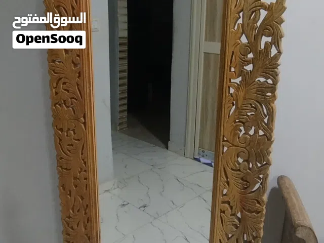 مراية طولية استاند خشب طبيعي أويمة يدوية مفرغة - قطعة ديكور أنتيك فخممه جدآ 2متر