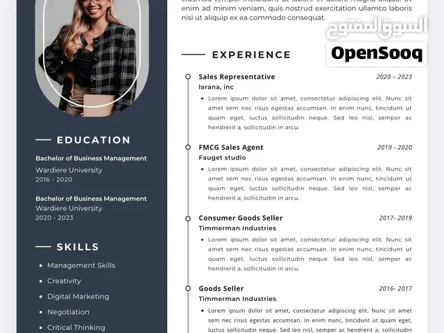 صمم سيرتك الذاتية (CV) احترافية بالإنجليزية أو العربية بسعر رمزي!