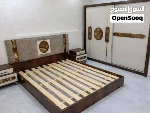 غرفة نوم mdf أنيقة و بجودة عالية بمنظم ملابس من الحجم الكبير 1.80/210و سرير بقياس 140/190