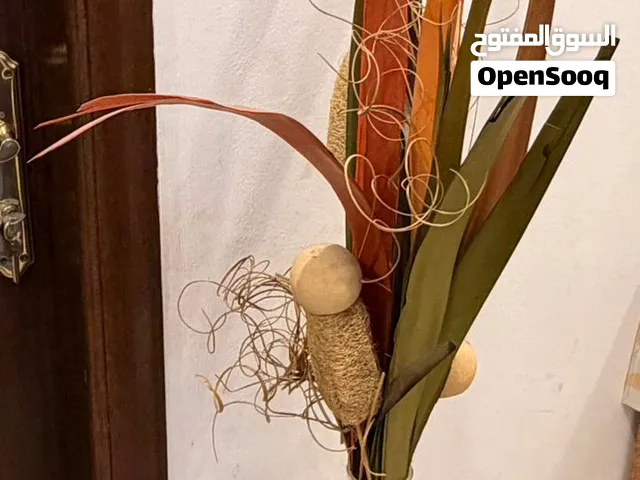 مزهريه ايكيا حجم كبير مع ورد صناعي