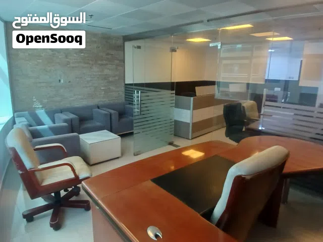 مكتب مفروش للأيجار السنوى بأبراج الهورايزون الراشدية عجمان.