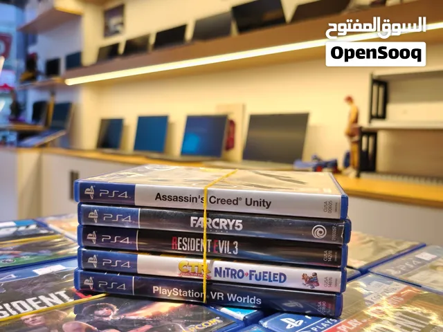 أقراص بلي4 مستعملة متنوعة بيع فقط بدون مراوس على شكل مجاميع كل مجموعة 5 أقراص سعر المجموعة 50 ألف ..