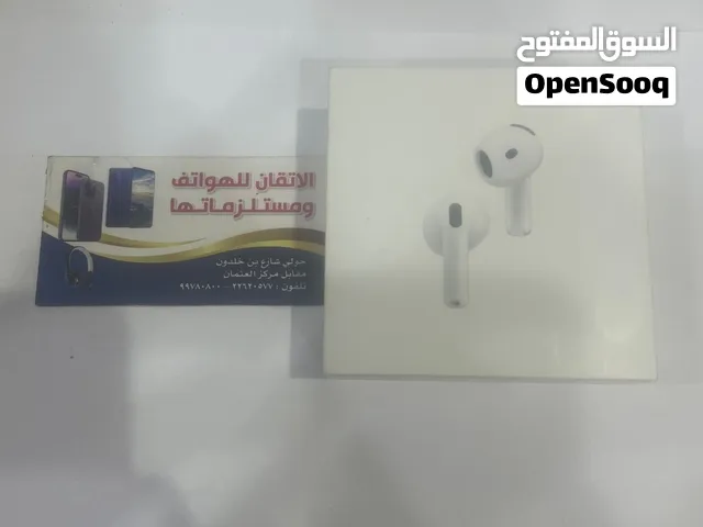 للبيع سماعه ابل 4 جديده بالكرتون عازل صوت اصليه كفاله شركه اوريدو
