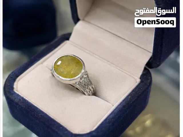 Certified Natural Yellow Sapphire Unheated Untreated Ring