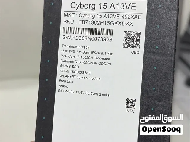 للبيع لابتوب نظيف جدا msi cyborg 15A ve