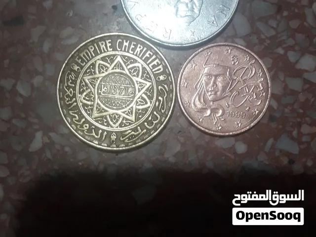 5سنت أورو عام 1999فرنسا , 100.l إيطاليا، فرنك 50 المغرب أمبير شيريفيان 1371ه
