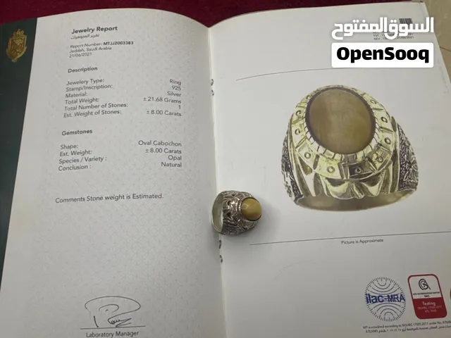 خواتم فضة مع احجار كريمة