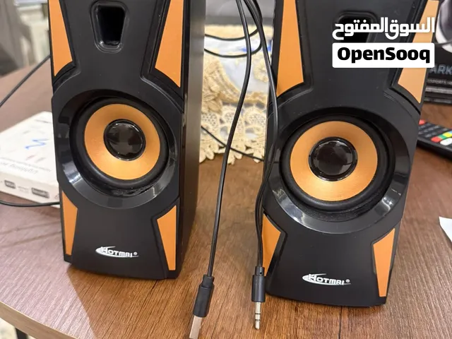 Hotmai 2.0 USB Desktop Speakers, Black & Orange سماعات كمبيوتر هوتماي USB أسود وبرتقالي