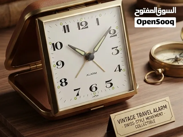 ساعة منبه ميكانيكية كلاسيكية مميزة جداً ونادرة، لعشاق القطع التراثية والأنتيك.