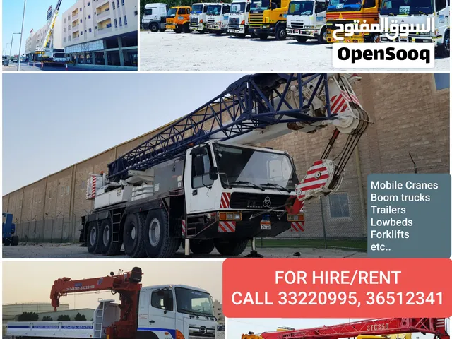 CRANES , TRAILERS , BOOM TRUCKS , MANLIFT available