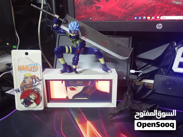مجسم كاكاشي + مدالية ناروتو + مجسم تنين + قطعة ضوئية ناروتو كلهن ب 25 الف مع التوصيل لجميع المحافظا