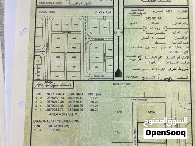 ارض للبيع في البريمي في العقده الجنوب المالك