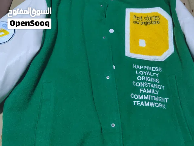 جاكيت جوخ وجلد استعمال نظيف
