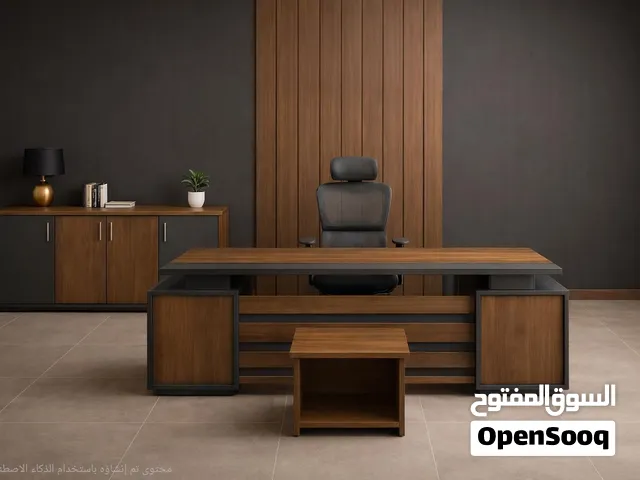 مكتب إداري مع جانبية ادراج وطاولة مع إمكانية اختيار اللون والقياس المناسب لك مع توصيل وتركيب مجاني