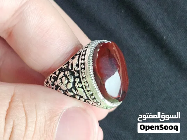 خاتم عقيق يماني كرزي مزعفر