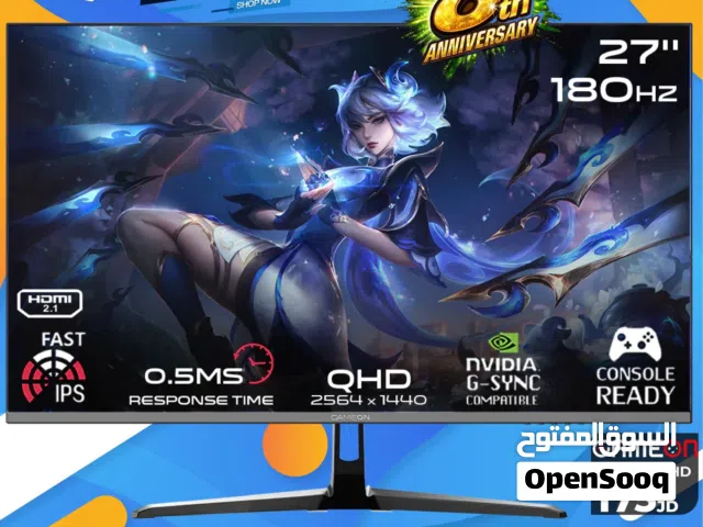 شاشة جيم اون Monitor GameOn 27inch 2K 180Hz بافضل الاسعار