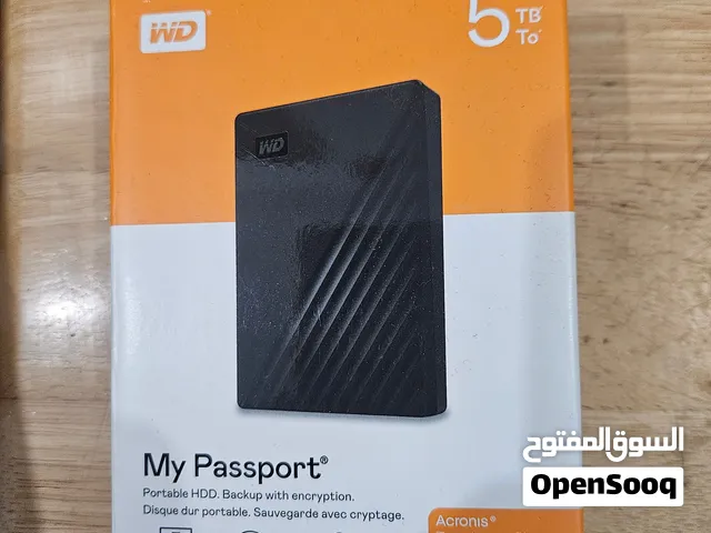 WD My Passport 5TB External HDD – Brand New Sealed  هارد ديسك خارجي WD My Passport سعة 5 تيرابايت