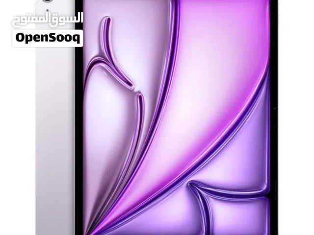 Apple iPad Air 6 ( 128 GB ) M2 chip ايباد ابل آير 6 جديد مسكر بالكرتونة كفالة  / الوكيـــــل