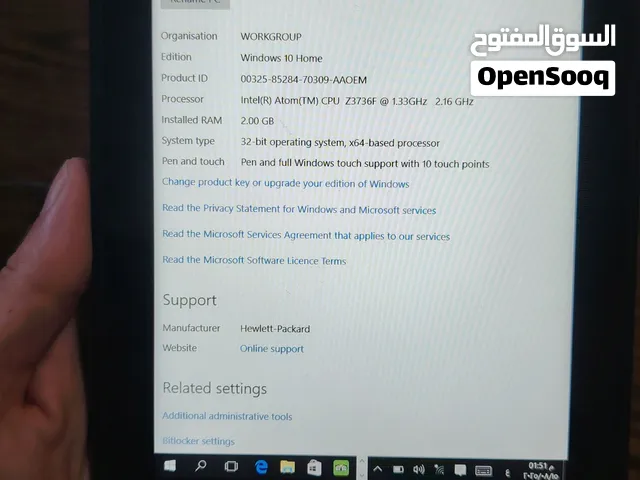 تابلت HP Pro Tablet 408 G1 نظيف جداً بنظام ويندوز كامل الأصلي!