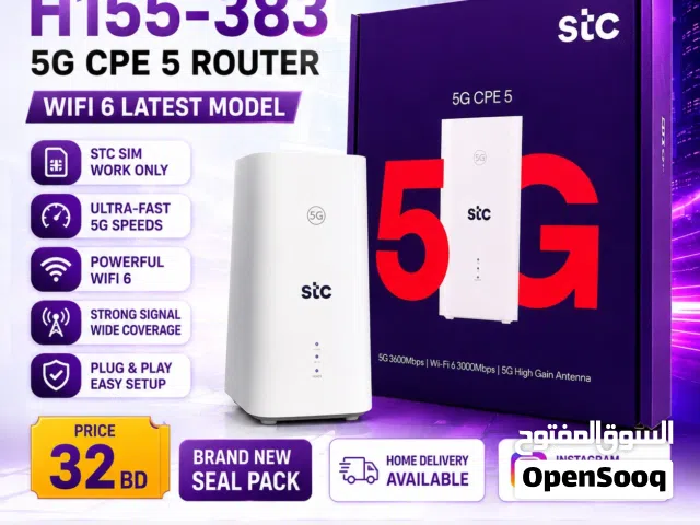 HUAWEI BROVI H155-383 5G CPE 5 Router WiFi 6 Latest Model STC SIM Work Only New