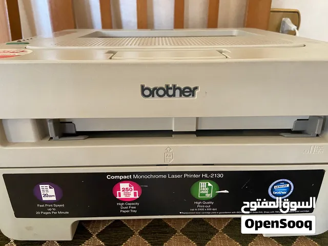 طابعة ليزر Brother HL-2130 أبيض وأسود شغالة 100٪