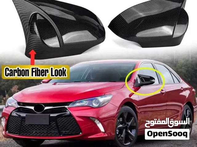 كفرات المرايا + عداد كامري + ملصقات + ستارة خلفية + فرشة طبلون كامري