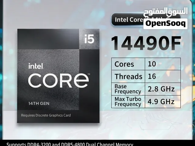 حجز من الخارج  Intel Core i5-14490F Box جديد  1550 د.ل شامل الشحن اقراء وصف لي تفصيل